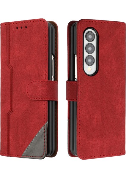 Samsung Galaxy Z Fold 3 Flip Cover Cüzdan Telefon Kılıfı ile Uyumlu, Kart Yuvalı ve Kickstand Fonksiyonlu (Yurt Dışından)
