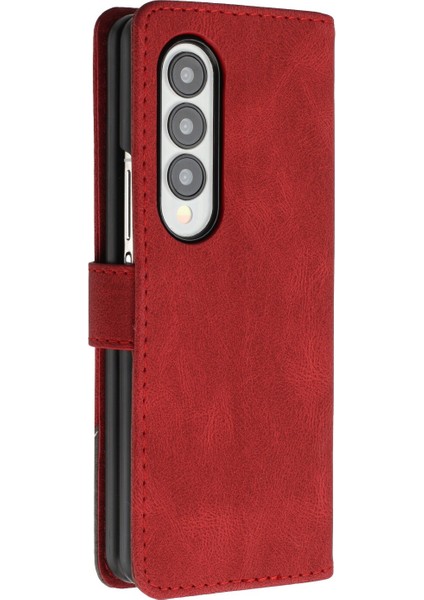 Samsung Galaxy Z Fold 3 Flip Cover Cüzdan Telefon Kılıfı ile Uyumlu, Kart Yuvalı ve Kickstand Fonksiyonlu (Yurt Dışından) modelleri