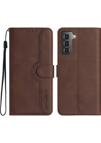 Ile Uyumlu Samsung Galaxy S21 Plus Dahili Mıknatıs Kapaklı Premium Pu Deri Cüzdan Telefon Kılıfı (Yurt Dışından)