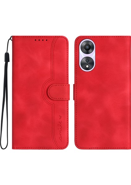 Ile Uyumlu Oppo A58 Dahili Mıknatıs Kapaklı Premium Pu Deri Cüzdan Telefon Kılıfı (Yurt Dışından)