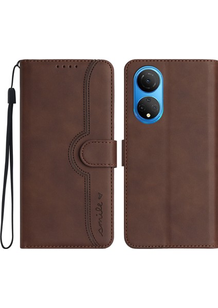 Ile Uyumlu Huawei Honor X7 Dahili Mıknatıs Kapaklı Premium Pu Deri Cüzdan Telefon Kılıfı (Yurt Dışından)