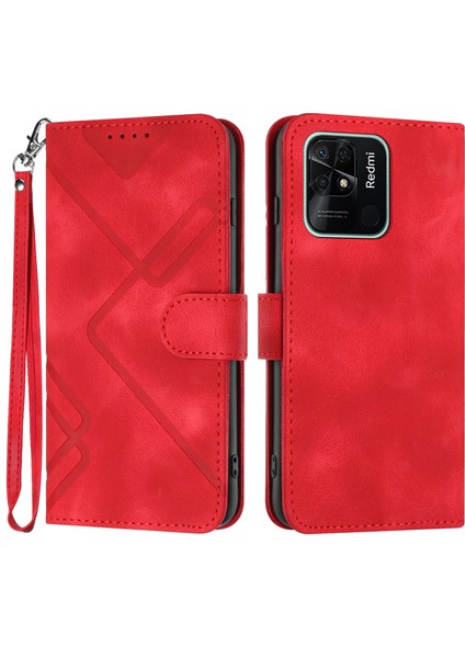 Durumda Xiaomi Redmi 10CIÇIN Kılıf Kapaklı Cüzdan Pu Deri Manyetik Telefon Kılıfı Kart Yuvası Standlı (Yurt Dışından)