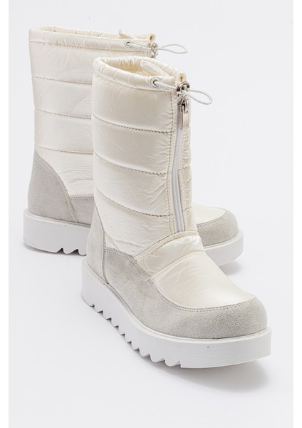 Vay Beyaz Fermuarlı Kadın Kar Botu fiyatları