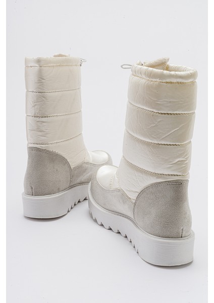 Vay Beyaz Fermuarlı Kadın Kar Botu fırsatları