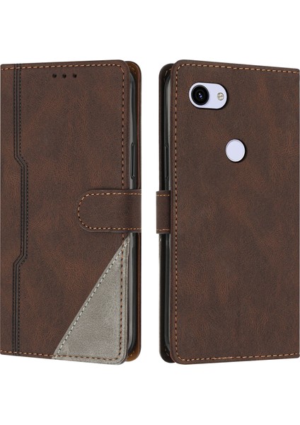 Google Pixel 3A Flip Cover Cüzdan Telefon Kılıfı ile Uyumlu, Kart Yuvalı ve Kickstand Fonksiyonlu (Yurt Dışından)