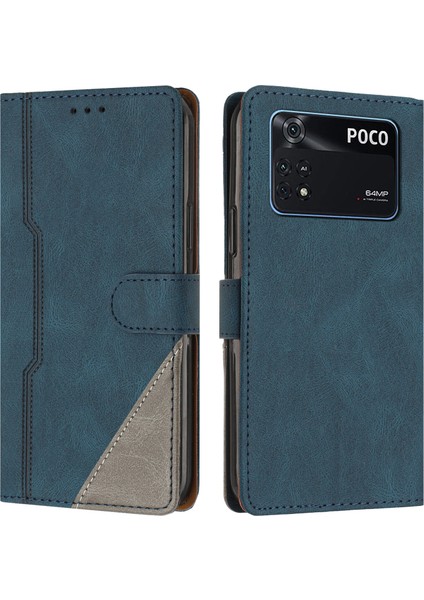 Xiaomi Poco M4 Pro 4g Flip Cover Cüzdan Telefon Kılıfı ile Uyumlu, Kart Yuvalı ve Kickstand Fonksiyonlu (Yurt Dışından)