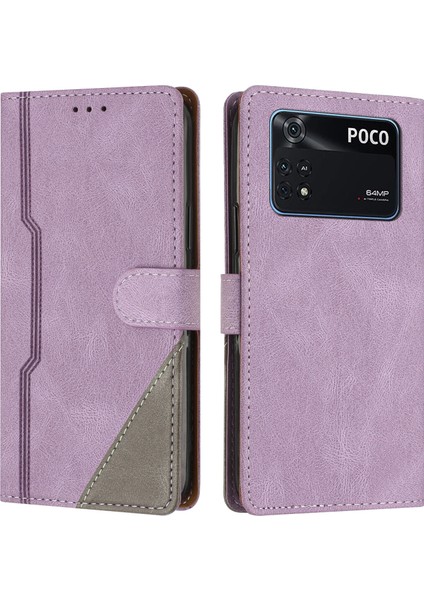Xiaomi Poco M4 Pro 4g Flip Cover Cüzdan Telefon Kılıfı ile Uyumlu, Kart Yuvalı ve Kickstand Fonksiyonlu (Yurt Dışından)