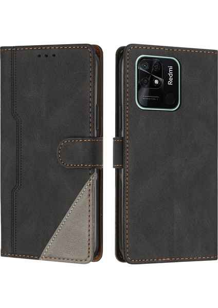 Xiaomi Redmi 10C Flip Cover Cüzdan Telefon Kılıfı ile Uyumlu, Kart Yuvalı ve Kickstand Fonksiyonlu (Yurt Dışından)