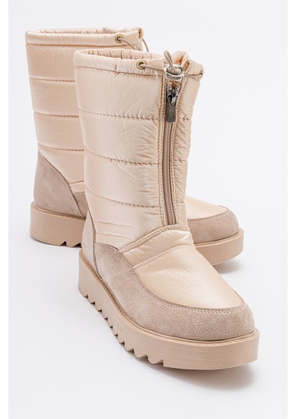 Vay Nude Fermuarlı Kadın Kar Botu