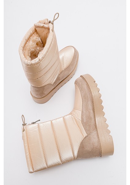 Vay Nude Fermuarlı Kadın Kar Botu fiyatları