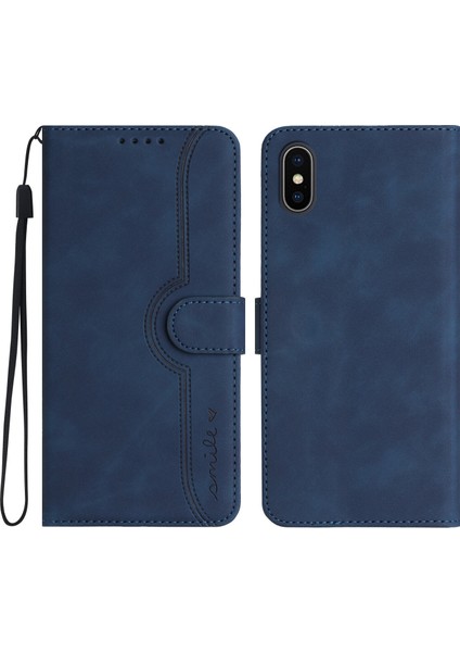 Ile Uyumlu iPhone Xs Max Dahili Mıknatıs Kapaklı Premium Pu Deri Cüzdan Telefon Kılıfı (Yurt Dışından)