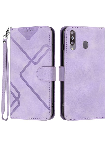Durumda Samsung Galaxy A20SIÇIN Kılıf Kapaklı Cüzdan Pu Deri Manyetik Telefon Kılıfı Kart Yuvası Standlı (Yurt Dışından)