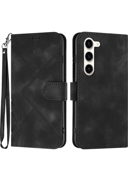 Durumda Samsung Galaxy S23IÇIN Kılıf Kapaklı Cüzdan Pu Deri Manyetik Telefon Kılıfı Kart Yuvası Standlı (Yurt Dışından)