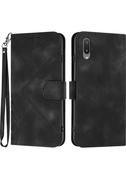 Durumda Samsung Galaxy A02IÇIN Kılıf Kapaklı Cüzdan Pu Deri Manyetik Telefon Kılıfı Kart Yuvası Standlı (Yurt Dışından)