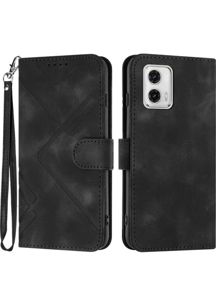 Durumda Motorola Moto G73IÇIN Kılıf Kapaklı Cüzdan Pu Deri Manyetik Telefon Kılıfı Kart Yuvası Standlı (Yurt Dışından)