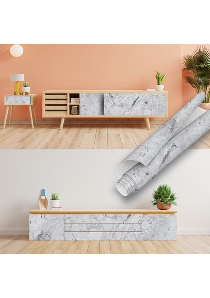 Gri Mermer Desenli Yapışkanlı Folyo, Mutfak, Tezgah, Masa, Dolap Kaplama Folyosu, Isıya Dayanıklı, Su Geçirmez Yapışkan Folyolar Sticker, Büyük Ebatlaı, Dekoros modelleri