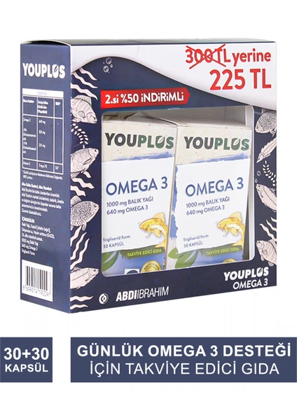 Omega 3 30+30 Kapsül