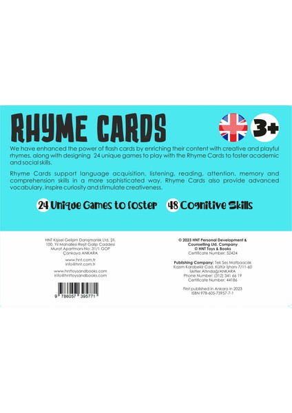 Rhyme Cards New Generational Flash Cards fiyatları