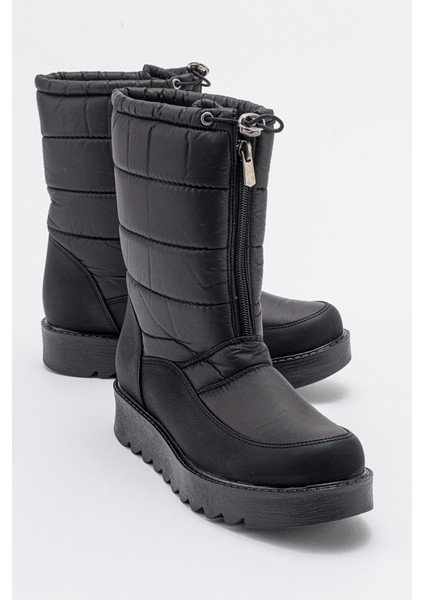 Vay Siyah Fermuarlı Kadın Kar Botu