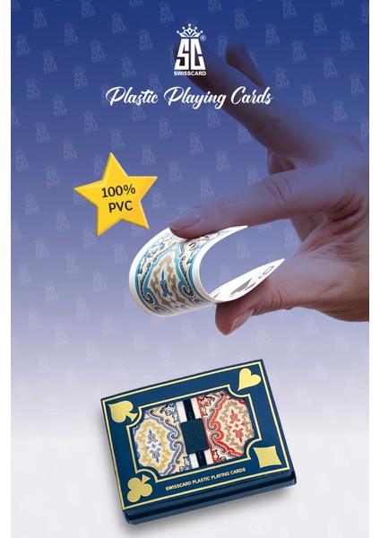 Sc Swısscard - Halı Desenli Plastik Oyun Kartı fiyatları