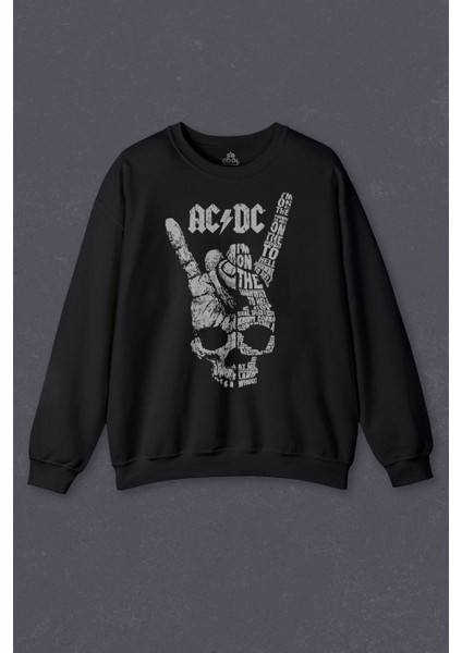 Unisex Sweatshirt Ac Dc Hard Rock Music Müzik Baskılı Sweat