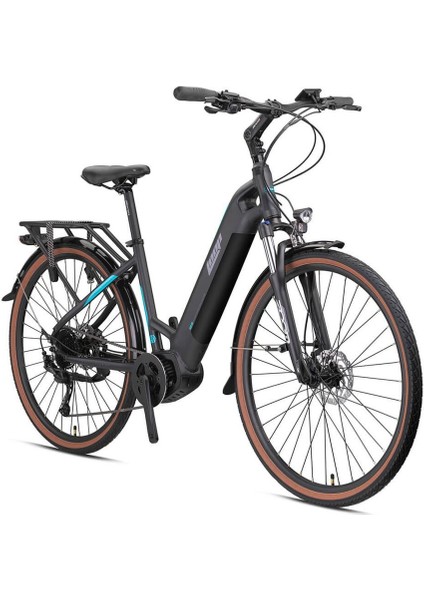 28J Loop Commuter 9V Hd Elekrikli Bisiklet - Siyah Turkuaz - 45 Kadro modelleri
