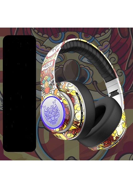 Graffiti Kulaklık Kablosuz Bluetooth Kulaklık Aydınlık Gürültü Azaltma (Yurt Dışından)