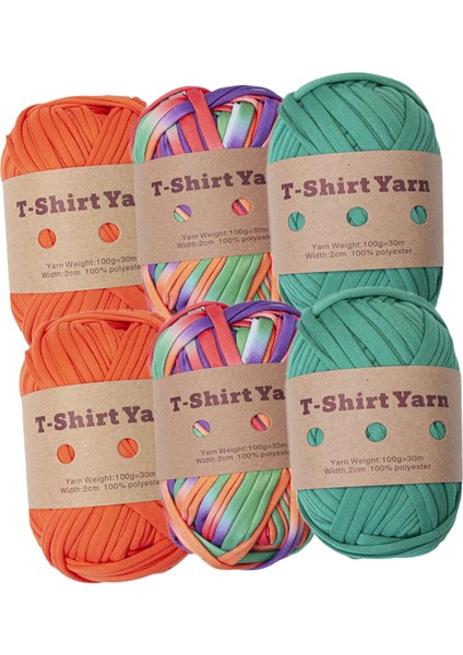 6x T Gö Ipliği El Örgü El Sanatları Tığ Işıkanabilir Çanta Yapımı Malzemesi B (Yurt Dışından) fırsatları