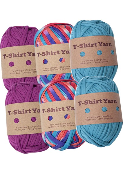 6x T Gö Ipliği El Örgü El Sanatları Tığ Işıkanabilir Çanta Yapımı Malzemesi C (Yurt Dışından) fırsatları