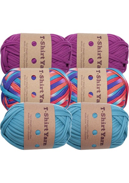 6x T Gö Ipliği El Örgü El Sanatları Tığ Işıkanabilir Çanta Yapımı Malzemesi C (Yurt Dışından) indirimleri