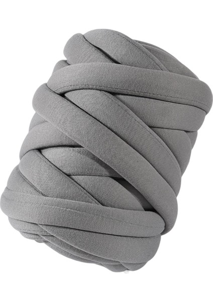 Düğüm Battaniye Halısı Için 500G/1.1LBS Kalın Iplik 25MM Tüp Ipliği Gri (Yurt Dışından)