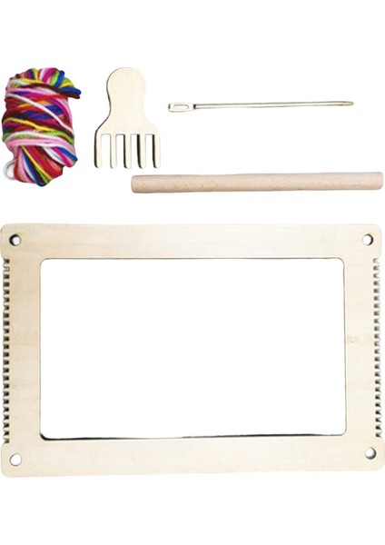 Ahşap Dokuma Tezgahı Crafting Mini Tezgah El Yapımı Dokuma Makinesi Dıy Dikdörtgen M (Yurt Dışından)