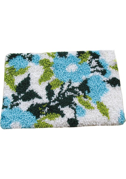 Çiçek Halı Setleri Nakış Halı El Yapımı Festival Hediye Parti Favor Odası Çocuk Şkinler Için Yapma Kitleri, Mavi Çiçek (Yurt Dışından)