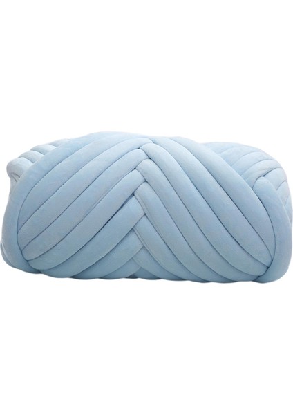 1kg Kadife Tıknaz Iplik Kol Örgü Rahat Yıkanabilir Halı Yapımı Jumbo Açık Mavi (Yurt Dışından) fiyatları