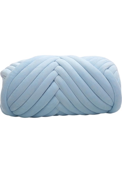 1kg Kadife Tıknaz Iplik Kol Örgü Rahat Yıkanabilir Halı Yapımı Jumbo Açık Mavi (Yurt Dışından) indirimleri