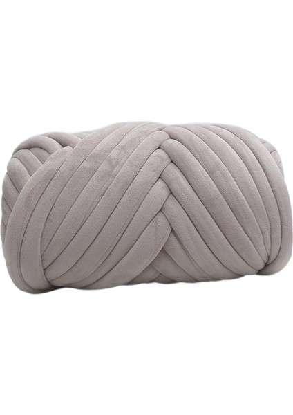1kg Kadife Tıknaz Iplik Kol Örgü Rahat Yıkanabilir Halı Yapımı Jumbo Açık Gri (Yurt Dışından) indirimleri