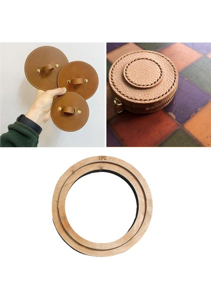 El Yapımı Craft Çantalar Için Yuvarlak Kalı Doğal Ahşap Tabanlı Kesimler 120MM (Yurt Dışından)