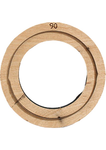 El Yapımı Craft Çantalar Için Yuvarlak Kalı Doğal Ahşap Tabanlı Kesimler 90MM (Yurt Dışından)