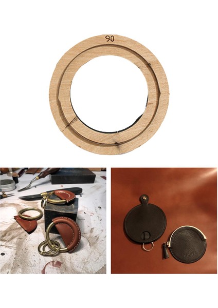 El Yapımı Craft Çantalar Için Yuvarlak Kalı Doğal Ahşap Tabanlı Kesimler 90MM (Yurt Dışından)