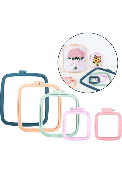 Nakış Çemberler Çerçeve Makrome Zanaat Dıy Ev Düğün Parti 7x7.5 cm (Yurt Dışından) fiyatları