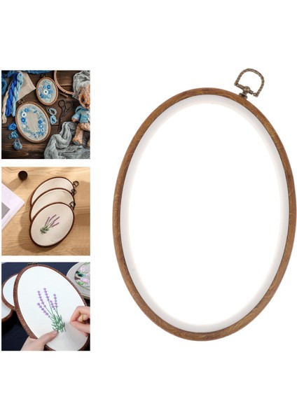Dayanıklı Reçine Nakış Çemberleri Dekoratif Oval Çapraz Ş Çember Çerçeveleri 18X25 cm (Yurt Dışından) modelleri