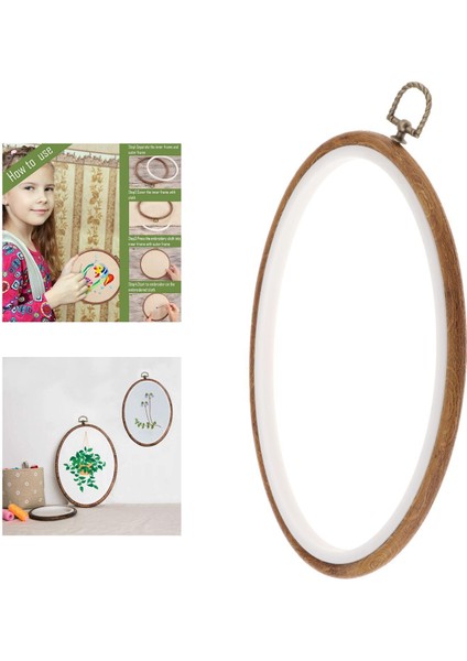 Dayanıklı Reçine Nakış Çemberleri Dekoratif Oval Çapraz Ş Çember Çerçeveleri 18X25 cm (Yurt Dışından) indirimleri