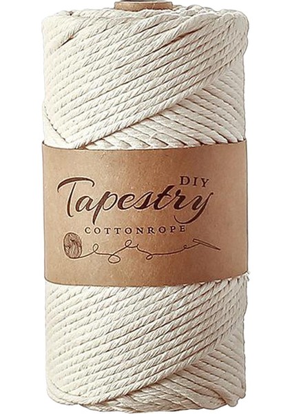 Makrome , Boyasız, Makrome Için Doğal Ip, 5MM-50M (Yurt Dışından)