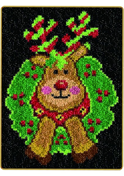 Noel Düğümlü Halı, Çocukların ve Şkinlerin Yapması Için Halı Şeklindedir. (Yurt Dışından)