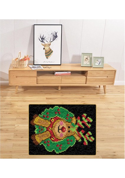 Noel Düğümlü Halı, Çocukların ve Şkinlerin Yapması Için Halı Şeklindedir. (Yurt Dışından) indirimleri
