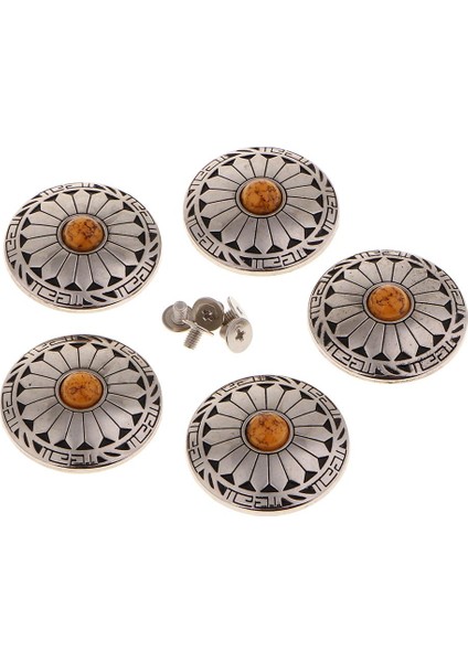 5 Vintage Çiçekli Perçinler (Yurt Dışından)