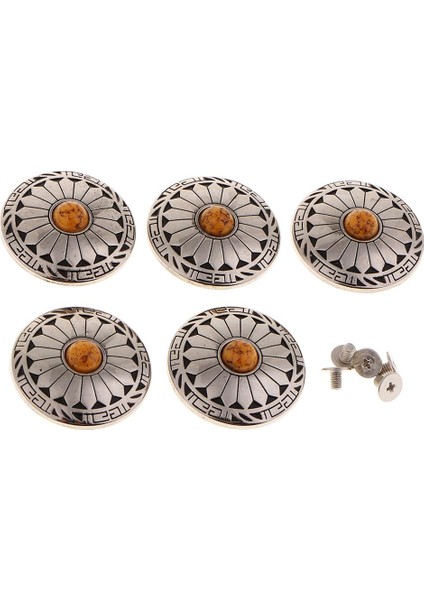 5 Vintage Çiçekli Perçinler (Yurt Dışından)