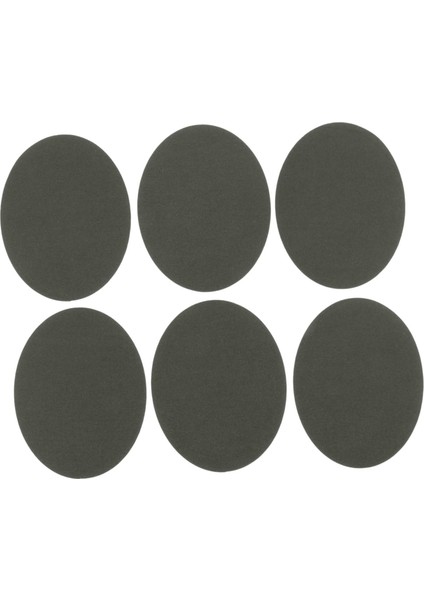 6 Oval Patch, Ş ve Süet Boyunduruk, Gri (Yurt Dışından)