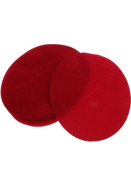 6 Oval Patch, Ş ve Süet Boyunduruk, Kırmızı (Yurt Dışından)