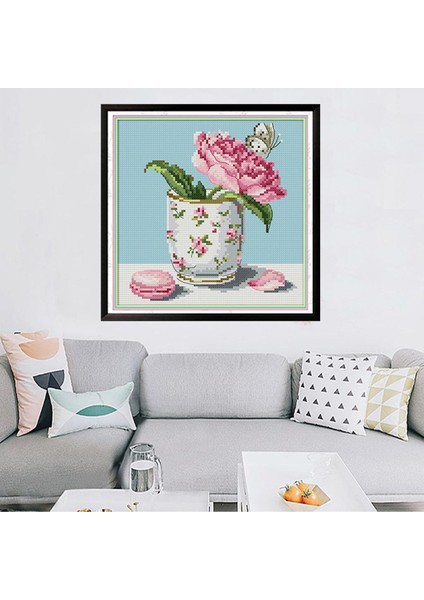 Çapraz Ş El Yapımı Nakış Ev Dekorasyonu Için Mükemmel 21 x 21 cm 14CT (Yurt Dışından) modelleri